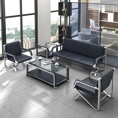 格具(GEJU)办公沙发现代简约钢架沙发接待沙发商务沙发