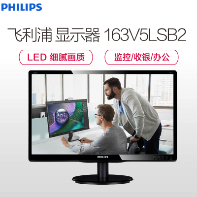 飞利浦(Philips) 163V5LSB2 15.6英寸液晶电脑显示器 办公商用、监控显示屏