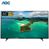 AOC液晶平板电视 65英寸大屏显示器 4K高清HDR 10bit色彩 开关机无广告 酒店公寓宾馆智能电视机H65P3