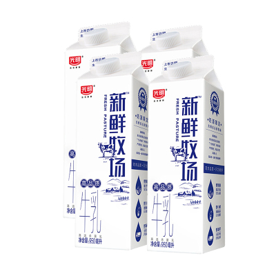 光明 新鲜牧场 高品质牛乳950ml *4(共4瓶)牛奶 好奶源 好牛奶 苛求品质只为新鲜