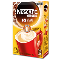 雀巢(Nestle)12361464 咖啡1+2奶香速溶咖啡饮品整箱装 48(7×15g)