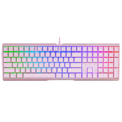 樱桃(Cherry)MX3.0S RGB G80-3874HSAEU-9 有线机械键盘 全尺寸游戏键盘 粉色 青轴