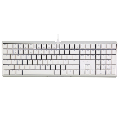 樱桃(Cherry)MX3.0S G80-3870LXAEU-0 有线机械键盘 全尺寸游戏键盘 白色 茶轴