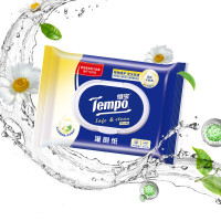 得宝(Tempo)T3413 湿厕纸 洋甘菊湿巾 湿纸巾 40片/包 16包/箱 整箱装