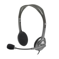 罗技 H110 有线 耳机 黑色 按副销售(H)