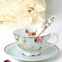 欧式小奢华金边骨瓷咖啡杯陶瓷杯碟北欧家用英式下午茶茶具