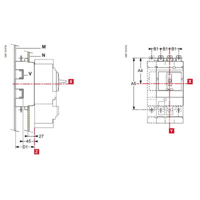 施耐德 Schneider Electric 抽出式塑壳断路器NSX250N TM160D 3P3D D/O