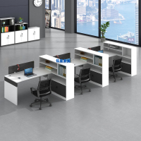 佐盛办公桌现代简约桌椅屏风隔断职员桌员工桌电脑桌工作位卡座 F型3人位