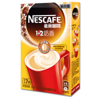 Zs-雀巢(Nestle)12361464 咖啡1+2奶香速溶咖啡饮品整箱装 48(7×15g)