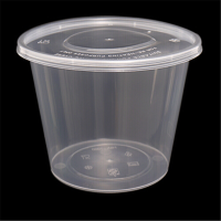 禧天龙 500ml 圆形透明色一次性餐盒/450个装(单位:箱)