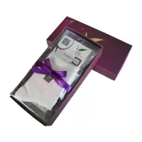 爱竹人 男女袜4双组合(紫色小硬盒)