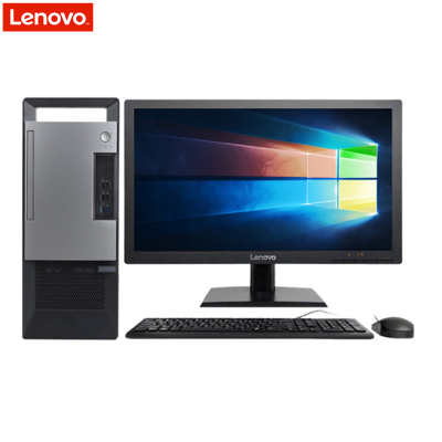 联想(Lenovo) T4900V商用台式机电脑套机(i3-8100 4GB 1TB 集显 无光驱 W10h +21.5寸显示器)