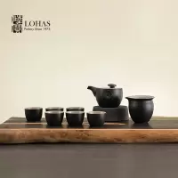 陆宝茶具   定窑龙纹茶组 