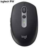 罗技(Logitech)M590 鼠标 无线蓝牙鼠标 办公鼠标 静音鼠标 对称鼠标 优联 石墨黑 无线2.4G接收器