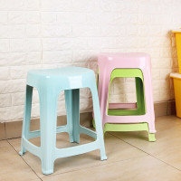 百优汇 塑料凳子加厚塑料高凳浴室凳餐桌凳办公凳换鞋凳子(单个装) 颜色随机