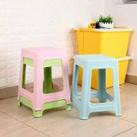 百优汇 塑料凳子加厚塑料高凳浴室凳餐桌凳办公凳子 (单个装)颜色随机