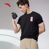 安踏短袖T恤男中国2020夏季新款圆领透气宽松棉运动服男
