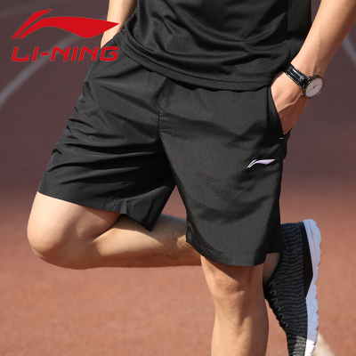 李宁运动短裤男士2021新款训练系列夏季男装运动裤AKSP831