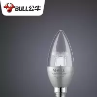 BULL公牛 3000KE14 5W银色蜡烛灯泡 吊顶灯小灯泡氛围灯 80个/箱 单个价格 单箱起订
