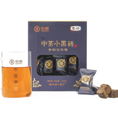 中茶 湖南安化黑茶 中茶小黑砖 盒装 150g