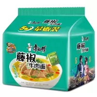 康师傅经典袋藤椒牛肉面五连包30袋/箱 按箱起售