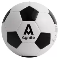 安格耐特(Agnite）5号标准训练足球 PVC机缝足球 经典黑白色F1203