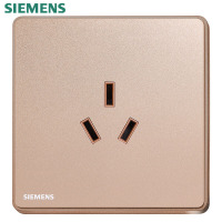 西门子(SIEMENS)开关插座 五孔带开关插座 单开一开86型墙壁插座睿智系列睿致玫瑰金 16A三孔插座