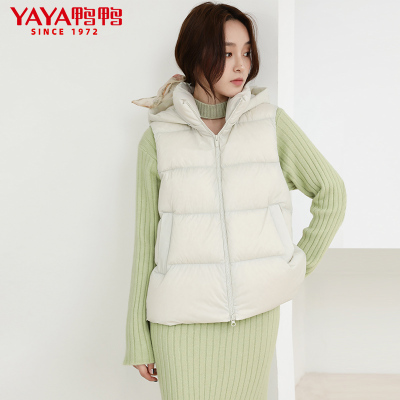 鸭鸭(yaya)羽绒马甲女轻薄短款百搭外穿韩版时尚羽绒背心