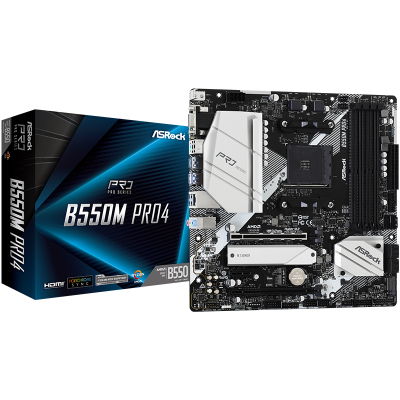 华擎(ASRock)B550M Pro4主板 支持 CPU 3300X/3600X/3700X(AMD B550/Socket AM4)