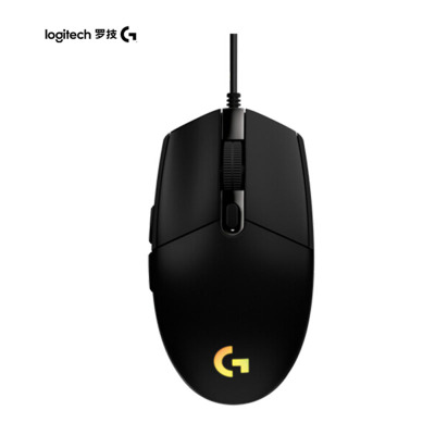 罗技(G)G102 游戏鼠标 黑色 RGB鼠标 轻量化设计 G102第二代