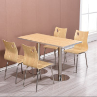 快餐桌椅分体饭桌食堂餐桌椅组合 一套装 120cm*60cm*75cm