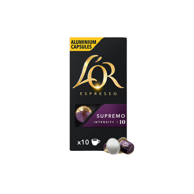 L'OR法国进口 咖啡胶囊 苏帕摩SUPREMO(研磨咖啡)52g/盒