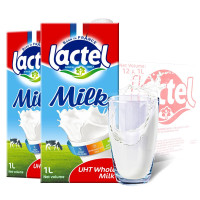 兰特(Lactel) 全脂牛奶 纯牛奶 1L*12 (单位:箱)
