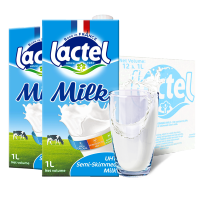 兰特(Lactel) 低脂牛奶 纯牛奶 1L*12 (单位:箱)