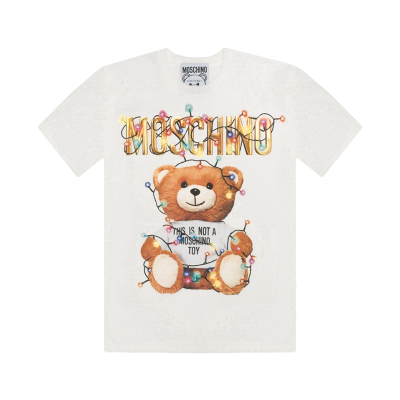 莫斯奇诺(MOSCHINO) LED灯泡小熊时尚女士圆领短袖T恤 3XA0799
