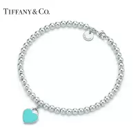 蒂芙尼:Tiffany:手链 Return to Tiffany系列 珠式心牌 蓝色珐琅(链长可选) 27630146