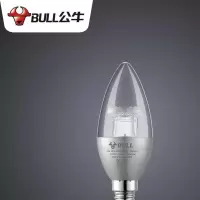 BULL公牛 3000KE14 5W银色蜡烛灯泡 吊顶灯小灯泡氛围灯 80个/箱 单箱价格