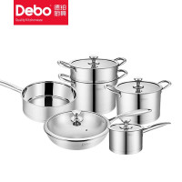 德铂(Debo) DEP-381 瓦尔登堡 不锈钢锅具厨具13件套(H)