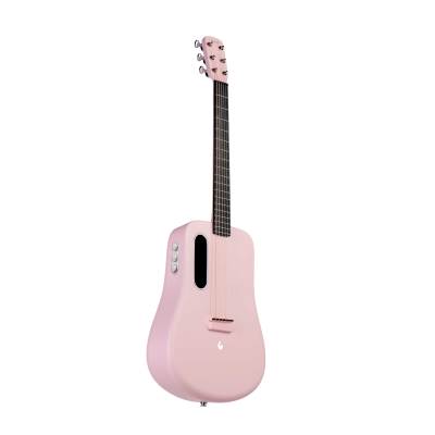 拿火吉他 LAVA ME2拿火碳纤维二代单板民谣吉他联名款41寸旅行琴粉色加震款