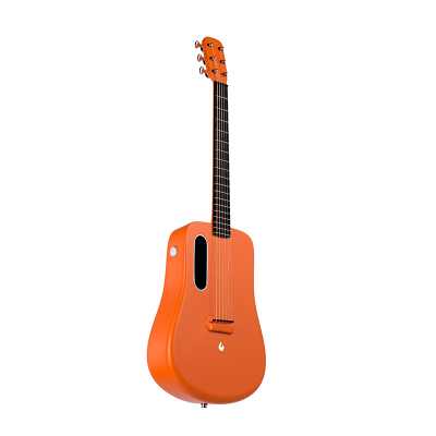 拿火吉他 LAVA ME2拿火碳纤维二代单板民谣吉他联名款41寸旅行琴橙色电箱款
