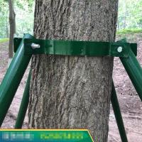 镀锌钢管树木支撑架绿色金属铁抱箍固定器园林绿化防风大树支撑杆