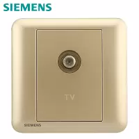 西门子（SIEMENS）西门子开关插座面板 弱电插座有限电视插座 电脑电视电话网线插座 皓睿砂釉金色 宽频电视插座