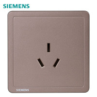 西门子(SIEMENS)开关插座面板 致典系列曦金褐 16A三孔插座