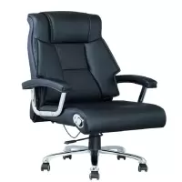 电脑椅职员椅办公椅子大班椅可躺可升降皮艺椅子 黑色