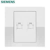 西门子(SIEMENS) 开关插座面板 弱电插座 悦动系列雅白色 双电脑插座