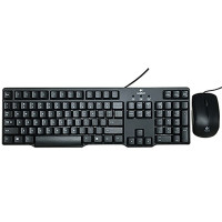 罗技 MK100 2代 经典键鼠套装 鼠标键盘套装黑色 一套装