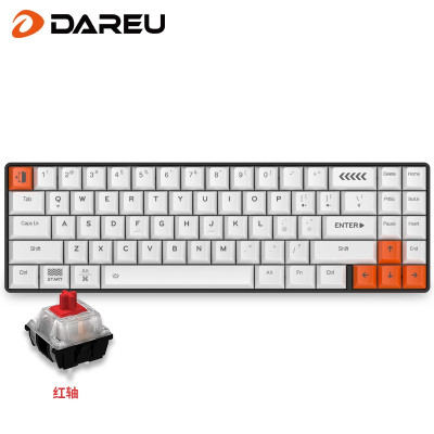达尔优(dareu)EK871 蓝牙键盘 双模机械键盘 办公键盘 无线键盘 有线键盘 PBT键帽 EK871 红轴