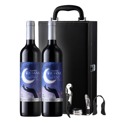 澳洲进口红酒 雅典娜月光精选西拉干红葡萄酒 750ml*2瓶 礼盒装