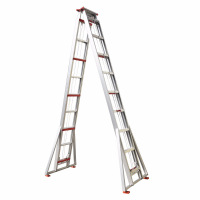 双面伸缩梯子RS 人字升降梯 登高梯铝合金家用梯子