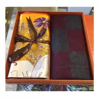 奥罗拉丝巾+拉绒围巾组合套装